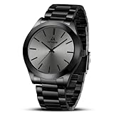 LN LENQIN Uhren Herren Edelstahl Herren Uhr 30m wasserdichte Armbanduhr Herren Analoge Quarz Uhr Herren Mode Freizeit Uhren für Männer