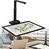Verstellbarer Buchscanner mit LED-Licht, zusammenklappbar für einfache Lagerung, ideal für Manuskripte, Zeitungen und Karten
