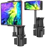 Paddsun Getränkehalter Tablet Halterung, Autohalterung für iPad, Tablet Halterung für Auto, kompatibel mit iPad Pro Air Mini, Galaxy Tabs, Handys, 4-12,9 Zoll Geräte