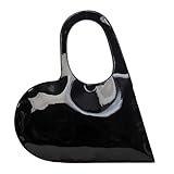 Luxus Design Heart Fashion Clutch Cut PU Leder Achselstasche Feste Farbtasche Tasche Summer Top Handbeutel für Frauen und Mädchen