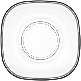 6er Untertassen Set | Teegläser Untersetzer | Rund | Schale | Reines Glas | Spülmaschinenfest