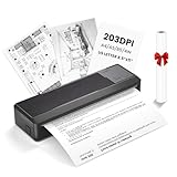 vretti Mobile Drucker Bluetooth,P83 Thermodrucker A4, Inklusivdrucker unterstützt A4 Thermopapier für Büro,Zuhause,Schule,Reisen,Tragbarer Drucker Kompatibel mit Android und iOS,Schwarz