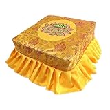 Zxpjkyu Meditations-Bodenhocker, Tatami-Sitz mit waschbarem Bezug, Mehrzweck-Bodensitz zum Entspannen, Gelbes Set