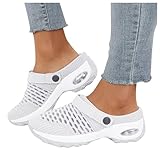 PINTUTU Orthopädische Clogs für Damen mit Luftpolster, orthopädische Clogs für Damen, orthopädische Damen-Wanderschuhe, orthopädische Stretch-Sandalen und Hausschuhe Clogs