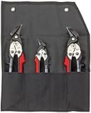 BESSEY Erdi Ideal-Scheren-Set in Rolltasche DSET29-15, Farbe, Schwarz, Rot, Silber