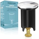 SURFOU Universal Waschbeckenstöpsel, 40mm Chrom Abflussstopfen us Messing mit Überlauf Premium, Stöpsel Waschbecken Pop Up Ablaufventil Abflussgarnitur, Waschbecken Ablaufgarnitur
