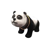 Hoshisea Wackeldackel Panda, Wackelkopf Panda, Auto Puppe Harz, Wackel Panda-Innendekoration, Panda-Armaturenbrett-Dekoration, Verwendet für Autodekorationen, Bürodekorationen