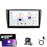 9-Zoll-Autoradio mit Android 14 for Mazda 3 2007–2012 | Kabelloses CarPlay und Android Auto | Plug & Play-GPS-Navigation | Kostenlose Rückfahrkamera | Behält die Lenkradsteuerung bei(T4 8 Core 4G+WiFi