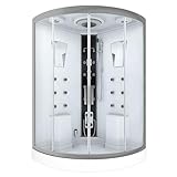AcquaVapore Dampfdusche Sauna Dusche Duschkabine D26-EH-EC-EA 130x130 cm MIT 2K Scheiben Versiegelung