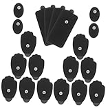 EXHUMKY 20 Stück Massagepflaster Schnappflicken Für Den Haushalt Muskelelektrodenpads Pads Für Haushaltseinheiten Massageeinheit-pads Tragbare Schnappflicken Massagepads Schwarz Plastik