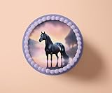 CGD – Essbare Tortenaufleger aus Fondant oder Esspapier – Perfekt für Pferde-Liebhaber – Dekorative Kuchendeko für Geburtstag, Party & besondere Anlässe - Pferde 2 (Fondant)