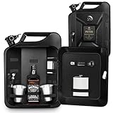 Maverton 20L Kanister Mini Bar mit Gravur - Jerrycan schwarzer Metall Mobile Bar - Geburtstagsgeschenk für Männer personalisierte Geschenke für Männer - Abschließbarer Minibar - Größe: 36x47x18cm