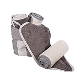 MyVorrei Handtuch-Set aus 100 % Baumwolle | Waschlappen mit Rüschen aus Baumwolle und 4 Seiflappen 30 x 30 cm | Frottee 450 g Quadratmeter