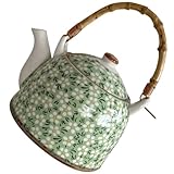 Toyvian Vintage Japanische Keramik teekanne mit Siebeinsatz Großer Losen Tee teebereiter mit Henkel Langlebiger Filter für Büro Zuhause Outdoor und Gemütliche Teerunden