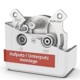 DUR-line Antennendose 3-Loch für Unterputz & Aufputz | Unicable Sat Dose Klasse A 4K/8K Ready | TV Enddose für Satellit & Radio (Stichleitungsdose, digital & analog tauglich)