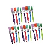 20pcs Kinderfarbe Pinsel Für Schulkunstprojekt Bunte Nylon Borstenpinsel Für Öl Acryl Aquarellmalerei
