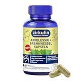 Zirkulin Apfelessig + Brennnessel (80 Kapseln) – Mit Chrom & Cholin für normalen Stoffwechsel – Unterstützt Entwässerung & Nierenfunktion – Vegan, glutenfrei, laktosefrei