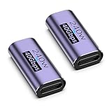 USB C Kupplung, 2PCS USB C Female to Female Verbinder 8K@60Hz 40Gbps, USB C Buchse auf USB C Buchse mit 240W,Thunderbolt 4/3 USB C auf USB C Adapter Kompatibel mit iPhone16/15, iPad, MacBook pro