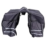 UKCOCO Fahrrad Doppelhecktasche hintere Tasche Sitz Gepäckträgertasche Multifunktional Rückseite Stamm Fahrrad zubehör Mountainbike fahrradzubehör Mountainbike Fahrradtasche Koffer Black