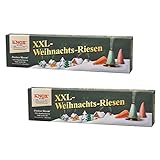 KNOX Räucherkerzen XXL Weihnachtsriesen, Zwetzer Riesen, inklusive Glimmschale, Made in Germany, 2er Packung