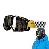 Generisch Retro -Brillen - Klassische Sandschutzbrillen für 3/4 Helme | Staubdesteuter winddichtem UV -Schutzlinse für Männer Frauen | Skibrillen - Outdoor -Radrennsportsportarten im Freien
