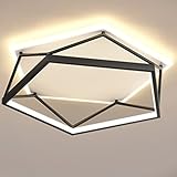 YENTAKE Deckenleuchte LED, Dimmbar Deckenlampe, Wohnzimmerlampe 36W mit Fernbedienung, Fünfeckiger Ausschnitt Deckenbeleuchtung für Schlafzimmer Küche Büro Deckenstrahler, 40 * 40cm