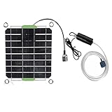 Trisoye 20-W-Aquarium-Luftpumpe, Solarenergie-Oxygenator für Aquarium-Sauerstoffpumpe, USB-Aufladung, Teichwasserpumpe