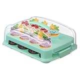 Godpqiui Cupcake Halter Mit Deckel,Muffin Aufbewahrungsbox Cupcake Transportbox | Wiederverwendbare Lebensmittelbox zum Transport von Backwaren, Kuchen, Muffins, Keksen für Zuhause, Weihnachten,