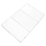 Generisch Edelstahl Kühlrost Backgitter 44X29cm mit Füßen Verschleißfestes Backzubehör für Kuchen Brot Grill und Ofen
