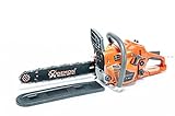 DEMON 4,35 PS Benzin Motorsäge Motorkettensäge Kettensäge mit 3 Sägeketten und 2 Schwerter 38 cm 15' SET