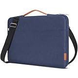 DOMISO 15.6 Zoll Laptop Tasche Hülle Wasserdicht Stoßfestes Notebook Sleeve Case Schultertasche für 15.6' HP 15/ThinkPad E575/IdeaPad S510/Dell XPS 15/SAMSUNG Notebook Odyssey,Dunkelblau