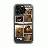 Transparente Schutzhülle, personalisierbar, für iPhone 16 15 14 13 12 11 XR XS X 8 7 Plus Mini Pro Max 6 Bilder Design mit Text personalisiert weiche Abdeckung