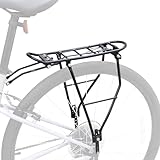 GRELiving Fahrradgepäckträger Einstellbare Gepäckträger Touring Gepäckträger Hinten Fahrrad-Gepäckträger passt für 26”-28 “/700c Rennräder Citybike (HYJ508)