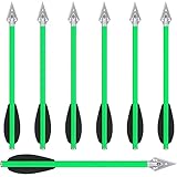 HUNTSPM 6,3' Carbon Armbrust Bolzen Pfeile mit Stahl Jagdspitze für 50 lb / 80lb Pistole Armbrust Präzisionsziel kleine Jagd,Mini Armbrustbolzen Armbrustpfeile Pistolenarmbrust Bolzen (6stk grün2)