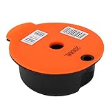 TOPINCN Nachfüllbare Kaffeekapsel, Wiederverwendbare Brauenpatronen für Heimbüro, Espressos -Filterkapsel Cup -Set mit Pinsel & Löffel und 4 Orangendeckel für Kaffeemaschine