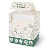 Wasoftly Gesichtstücher Einweg L 20x25cm, 75 Stück Multifunktionale biologisch abbaubare Gesichtshandtücher Weiche Trockene Reinigungstücher für Gesicht Reinigung, Make-up Entfernung, Camping, Reisen