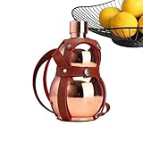 Generisch Kürbisförmige Trinkflasche,1 Liter Chinesischer Edelstahl - Kürbisförmige Wasserflasche | Für Golf Sommer Hof Outdoor Garten Park Camping Picknick Spaziergang Büros Schule