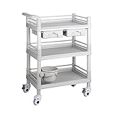 Handwagen mit beweglicher Aufbewahrung für Küche und Schönheitssalon, ABS, robuster Rollwagen für einfachen Transport, Mehrzweckwagen für Zuhause und Geschäft