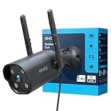 GNCC 2K Überwachungskamera Aussen WLAN, Kamera Überwachung Aussen WLAN IP Outdoor Kamera mit 2-Wege-Audio, Infrarot-Nachtsicht, 24/7-Aufnahme, Bewegungserkennung, IP65 wasserdicht, 2,4GHz, GT1ProB