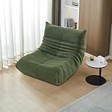 PerGar Sitzsackstuhl, Sitzsack Kinder, Sitzsack Erwachsene mit Füllung, Lese Sessel, Lounge Stuhl, Schlafzimmer, Kinder Gaming Sessel, Bequemer Sessel Wohnzimmer, Lammwolle (Grün)