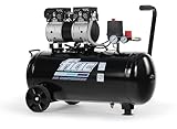 FIAC Leiser Mobiler Luftkompressor SUPERSILENT 50, Ölfrei, Maximaler Druck 8 Bar, 1 PS, 50-Liter-Tank, Geräuschpegel 58 dB LpA