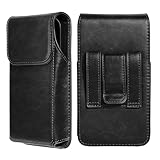 Flintronic Leder Handy Gürteltasche, Echtes Leder Handy Holster, Handytasche Gürtel Herren, Smartphonetasche Gürteltasche für iPhone 16 15 14 13 12 11 Pro, Samsung S24 S23 S22 S21 A55 A54