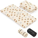 GIANTEX Bodenmatratze 90x200 cm, Futon Matratze Japanisch, Tatami Matte Faltbar & Tragbar, Klappmatratze mit Tragetasche & Abnehmbarer Bezug, Schlafmatte Schlafunterlage für Gästezimmer Schlafzimmer