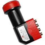 Maclean MCTV-629 Quad-Satellitenkonverter LNB 0,1dB Switch Full HDTV Digital für 4 Teilnehmer Receiver 3D HD Quad