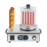 BJTDLLX 2 in1 Hot Dog Maker 550W Hot Dog-Wärmer mit 2 Brötchen-Heißstäben, Professioneller Würstchenwärmer 6L Hot Dog Maschine, Warmhaltegerät für Würste, Brötchen
