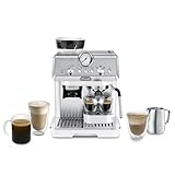 De'Longhi La Specialista Arte EC9155.W Siebträgermaschine, Espressomaschine mit Mahlwerk, 8 Mahlgrade, 15 Bar, 3 Temperaturen, Milchschaumdüse, 1300 W, 1,5 l Tank, Weiß inkl. Barista-Kit