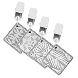 VALICLUD 4 Stück Tischdeckenbeschwerer Clips Stein-Gewichte Windschutz für Outdoor Biertische und Dicke Tischplatten Wiederverwendbare Tischtuchklammern für Garten Picknick Fest und
