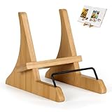 PUERSI Kochbuchständer für Küchentheke, Bambus Kochbuchhalter, Kochbuchständer für die Küche, Rezeptbuchhalter - New Patentiert Design