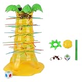 Verrückte Affen, Kinderspiel, Multiplayer-Brettspiel Monkey Drop Game Verrückte Affen mit Roulette, Brettspiele Kinder ab 3 Jahren, 2-4 Spieler, Geschenk für Kinder, interaktives Spielzeug (1 STK)