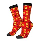 KWQDOZF Socken mit der Flagge von Poitou für Damen und Herren, feuchtigkeitsableitende, sportliche, gepolsterte Crew-Socken, Freizeitsocken